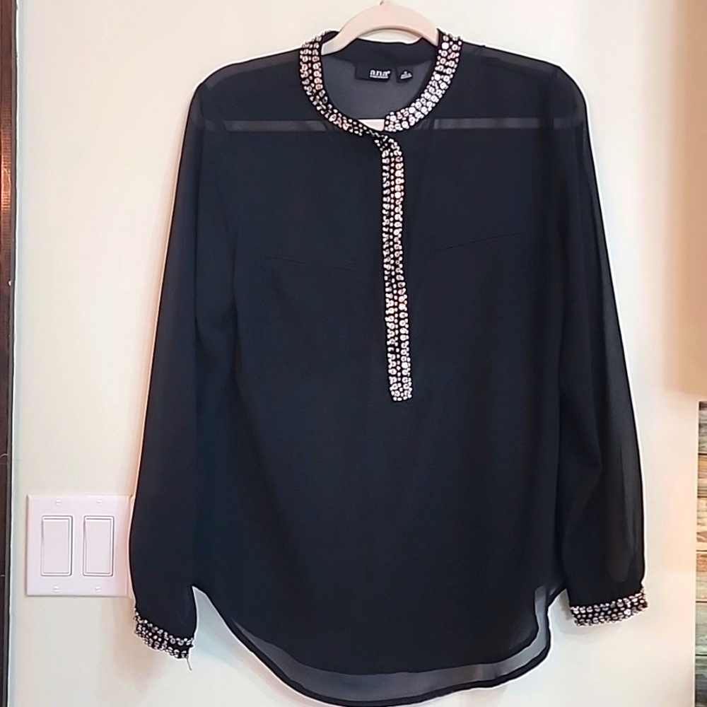 A.n.a Sheer Women's Blouse